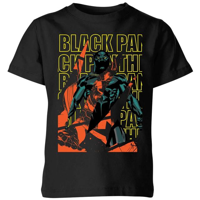 Marvel Avengers Black Panther Collage Kids' T-Shirt - Black - 5-6 Years on Productcaster.