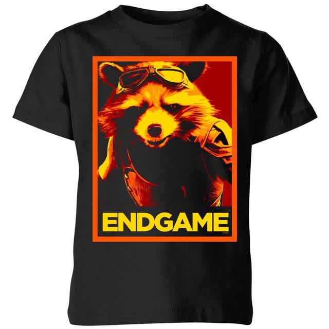 Camiseta para hombre Endgame Rocket Poster de Avengers - Negro - 11-12 años on Productcaster.