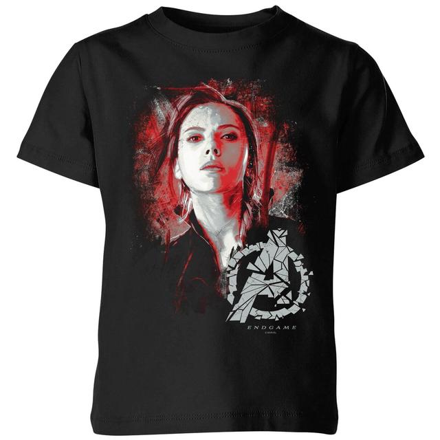 Avengers Endgame Black Widow Brushed Kids' T-Shirt - Black - 9-10 Years on Productcaster.