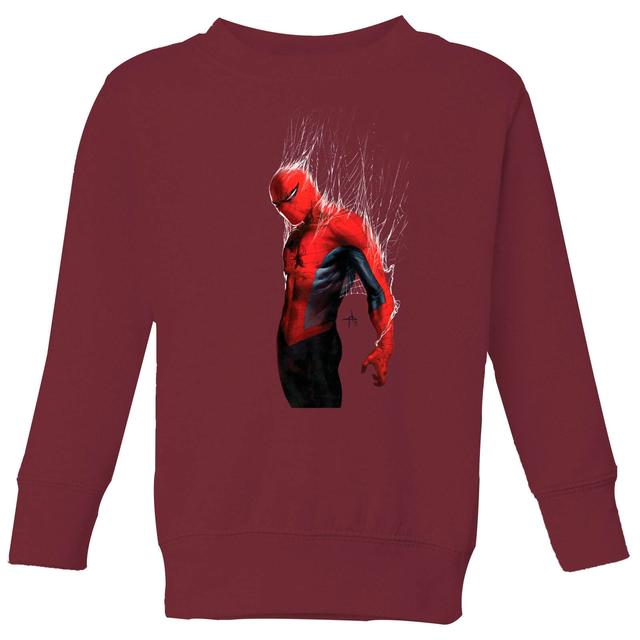 Marvel Spider-man Web Wrap Kids' Sweatshirt - Burgundy - 3-4 Years on Productcaster.