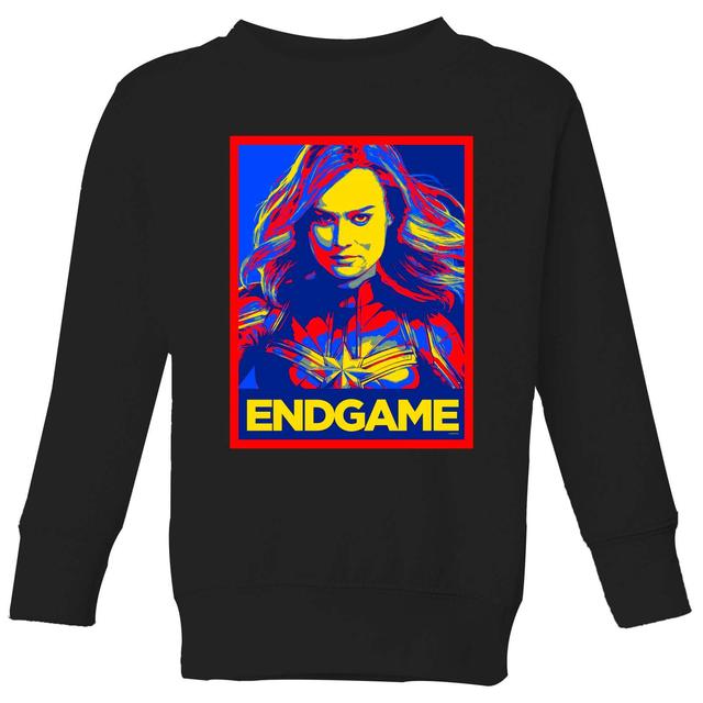 Avengers Endgame Captain Marvel Poster Kids' Sweatshirt - Black - 11-12 años - Negro on Productcaster.