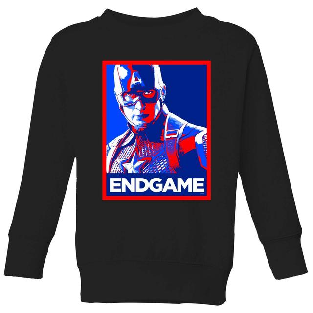 Avengers Endgame Captain America Poster Kids' Sweatshirt - Black - 3-4 ans - Noir on Productcaster.