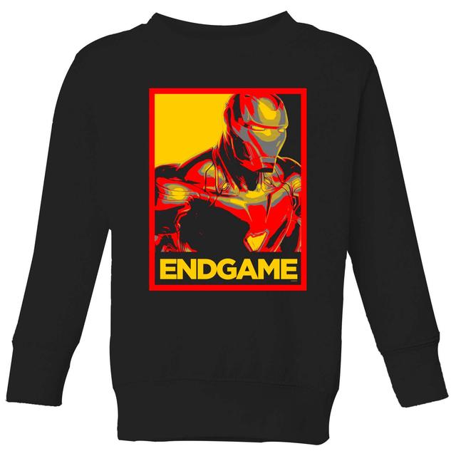 Avengers Endgame Iron Man Poster Kids' Sweatshirt - Black - 5-6 Years on Productcaster.