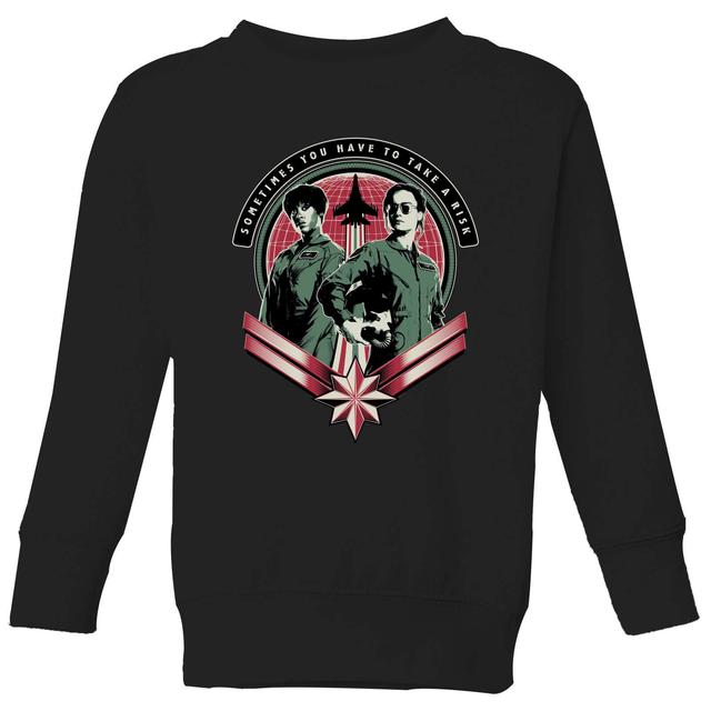 Sudadera Take A Risk para niño de Captain Marvel - Negro - 11-12 años - Negro on Productcaster.