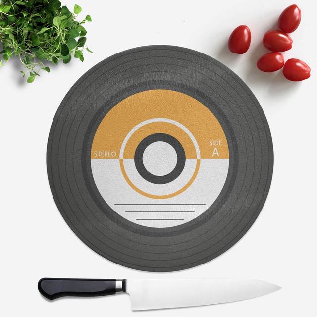 Orange Vinyl Round Chopping Board on Productcaster.