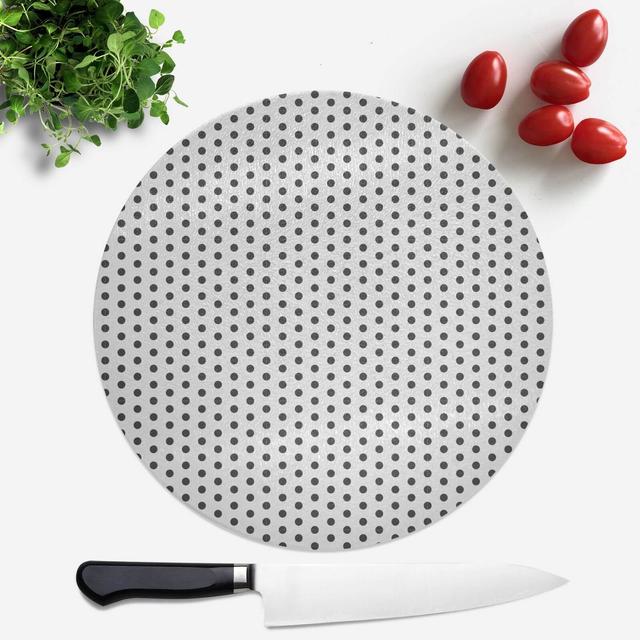 Black Polka Dot Round Chopping Board on Productcaster.