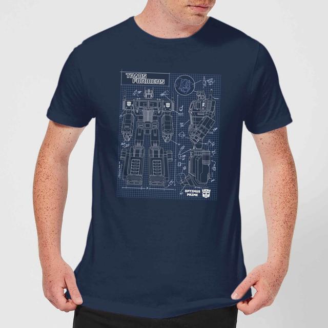 Transformers Optimus Prime Schematic Men's T-Shirt - Navy - L on Productcaster.