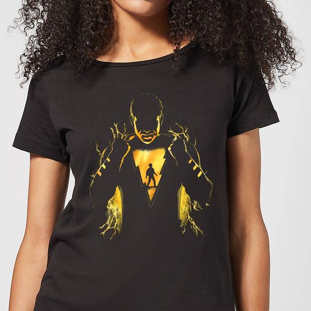 Shazam Lightning Silhouette Women's T-Shirt - Black - XXL - Black on Productcaster.