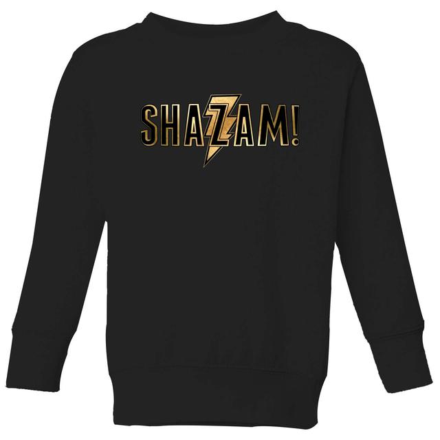 Sudadera para niños Gold Logo de Shazam - Negro - 7-8 años - Negro on Productcaster.