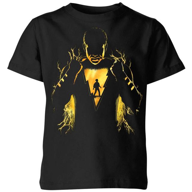 Shazam Lightning Silhouette Kids' T-Shirt - Black - 5-6 Jahre on Productcaster.