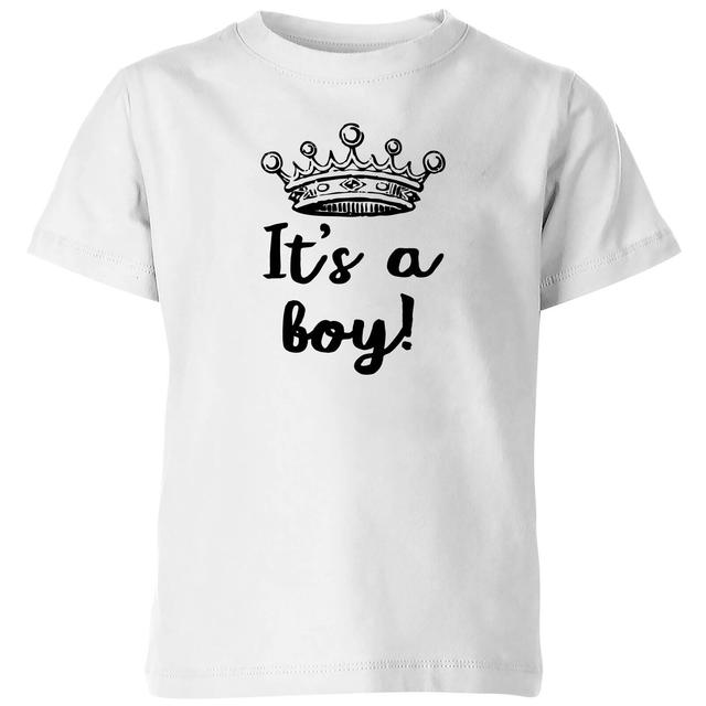 It's A Boy Kids' T-Shirt - White - 7-8 Years - White on Productcaster.