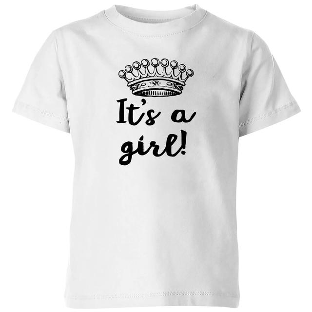 It's A Girl Kids' T-Shirt - White - 11-12 Jahre - Weiß on Productcaster.