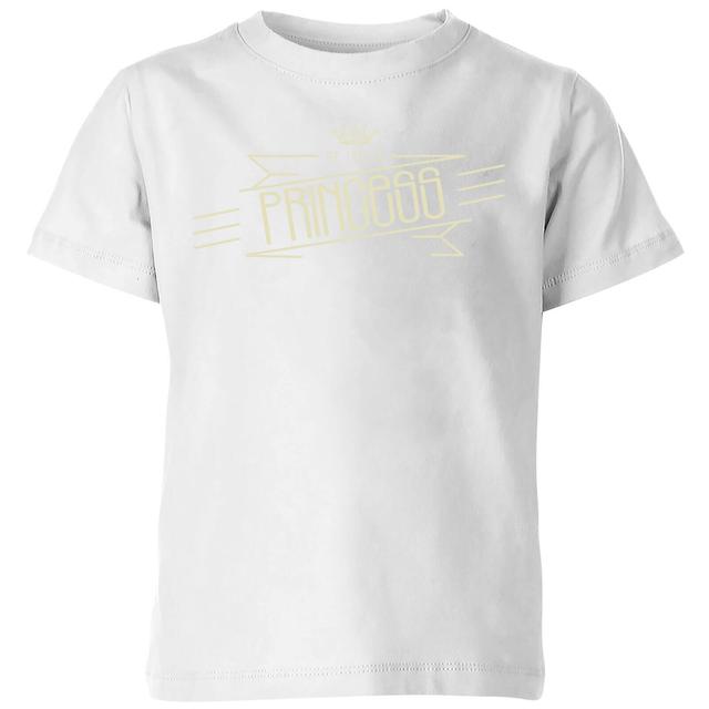 My Little Princess Kids' T-Shirt - White - 9-10 Years - White on Productcaster.