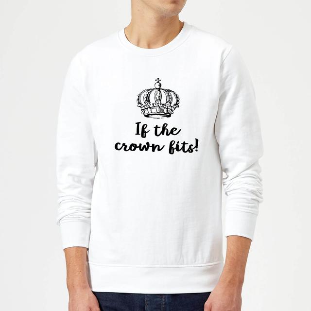 If The Crown Fits Sweatshirt - White - M - Weiß on Productcaster.