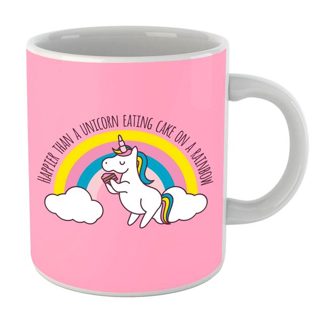 Happier Than A Unicorn Eating Cake Mug on Productcaster.