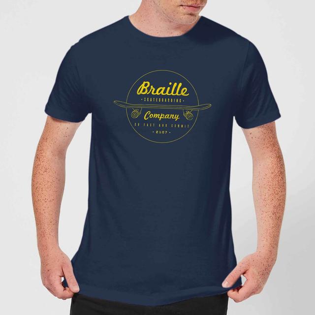 Limited Edition Braille Skate Company Mens T-Shirt - Navy - XL on Productcaster.