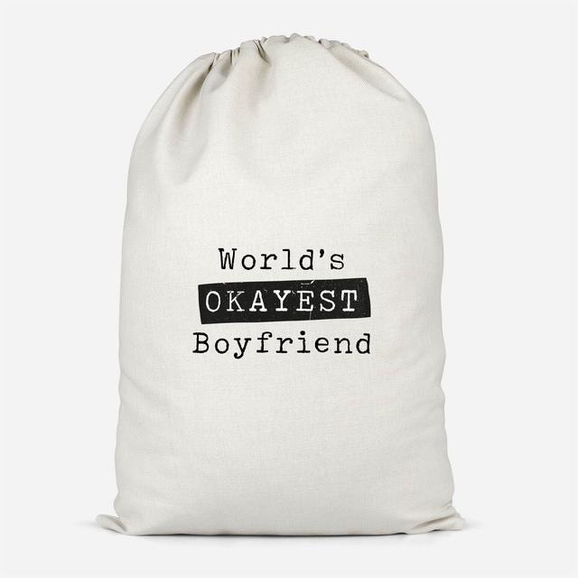 World's Okayest Boyfriend Cotton Storage Bag - Klein on Productcaster.