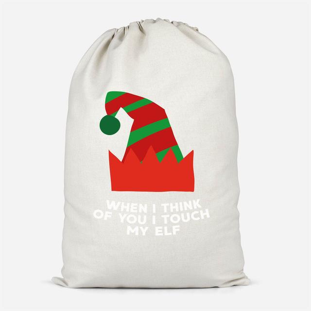 When I Think Of You I Touch My Elf Cotton Storage Bag - Klein on Productcaster.