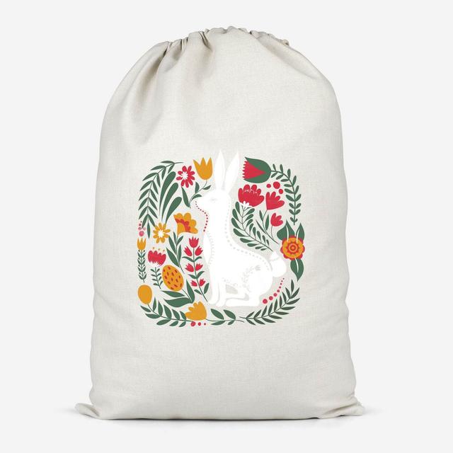 Scandi Rabbit Pattern Cotton Storage Bag - Groß on Productcaster.