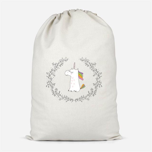 Unicorn Crest Cotton Storage Bag - Groß on Productcaster.