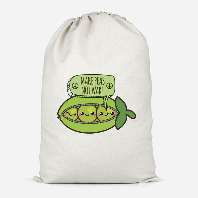 Makes Peas Not War Cotton Storage Bag - Groß on Productcaster.