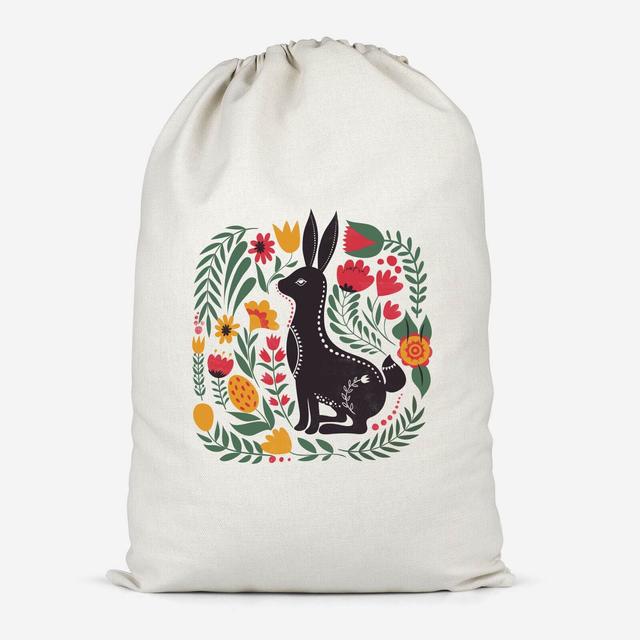 Scandi Rabbit Pattern Cotton Storage Bag - Groß on Productcaster.