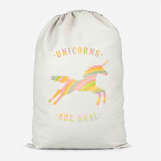 Unicorns Are Real Cotton Storage Bag - Groß on Productcaster.