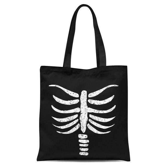 Skeleton Tote Bag - Black on Productcaster.