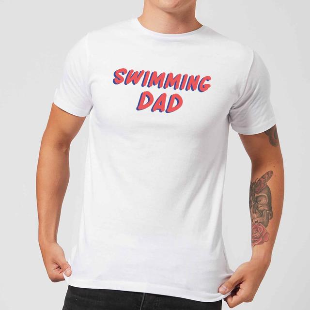 Swimming Dad Men's T-Shirt - White - S - White on Productcaster.