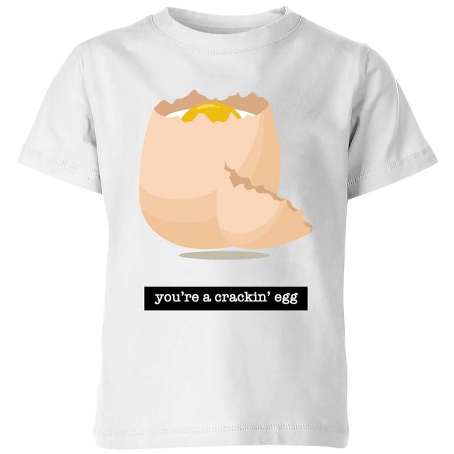 You're A Crackin' Egg Kids' T-Shirt - White - 7-8 Jahre - Weiß on Productcaster.