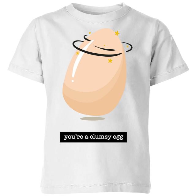 You're A Clumsy Egg Kids' T-Shirt - White - 5-6 Years - White on Productcaster.