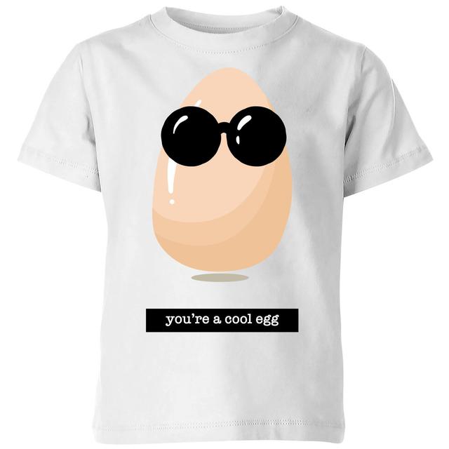 You're A Cool Egg Kids' T-Shirt - White - 11-12 Jahre - Weiß on Productcaster.