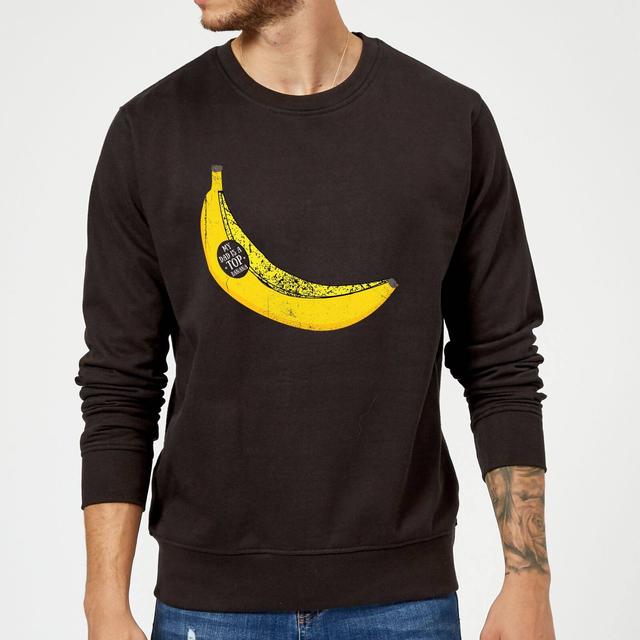 My Dad Is A Top Banana Sweatshirt - Black - XL - Schwarz on Productcaster.