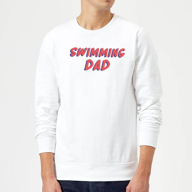 Swimming Dad Sweatshirt - White - L - Weiß on Productcaster.