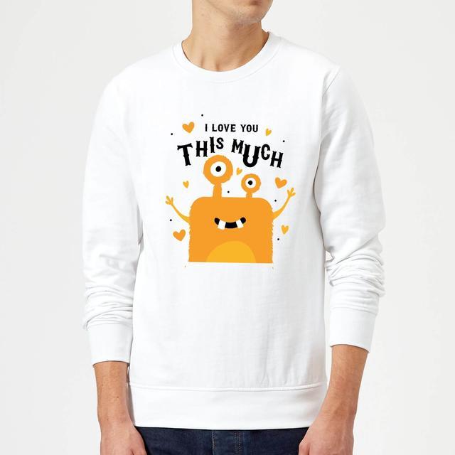 I Love You This Much Sweatshirt - White - XXL - Weiß on Productcaster.