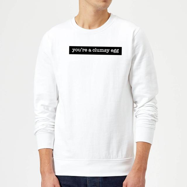 You're A Clumsy Egg Sweatshirt - White - XXL - Weiß on Productcaster.