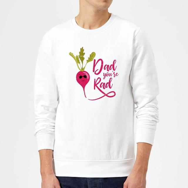 Dad You're Rad Sweatshirt - White - L - Weiß on Productcaster.