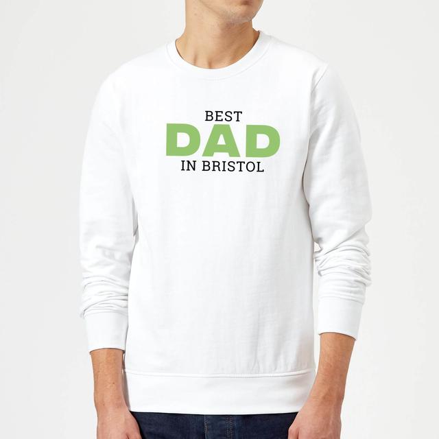 Best Dad In Bristol Sweatshirt - White - XXL - Weiß on Productcaster.