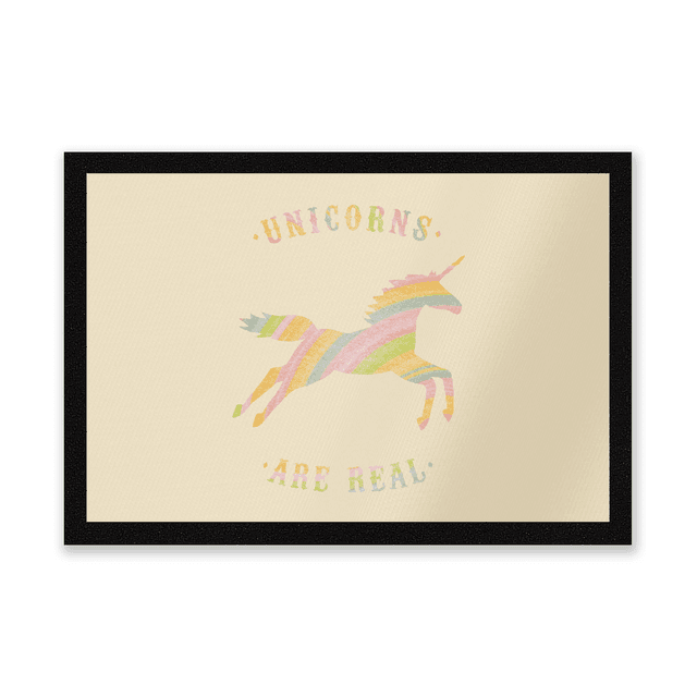 Unicorns Are Real Entrance Mat on Productcaster.