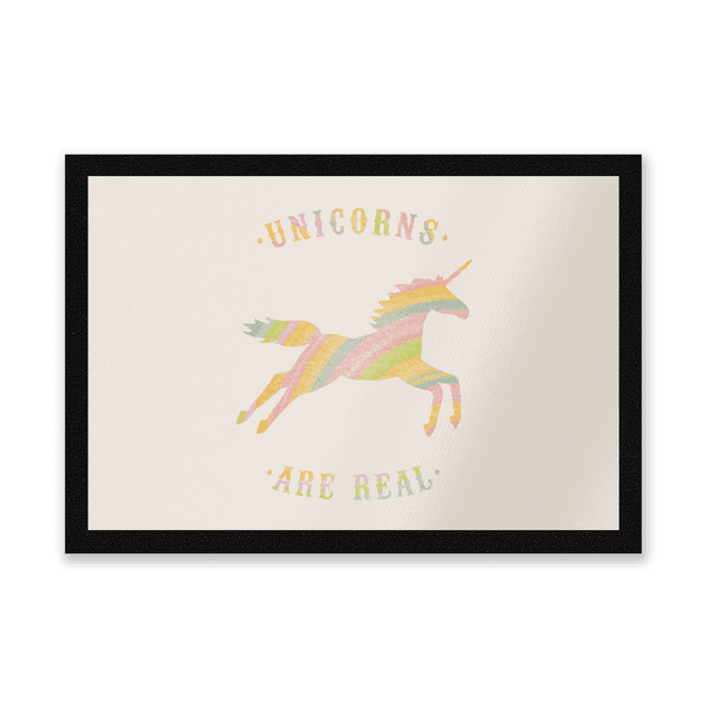 Unicorns Are Real Entrance Mat on Productcaster.