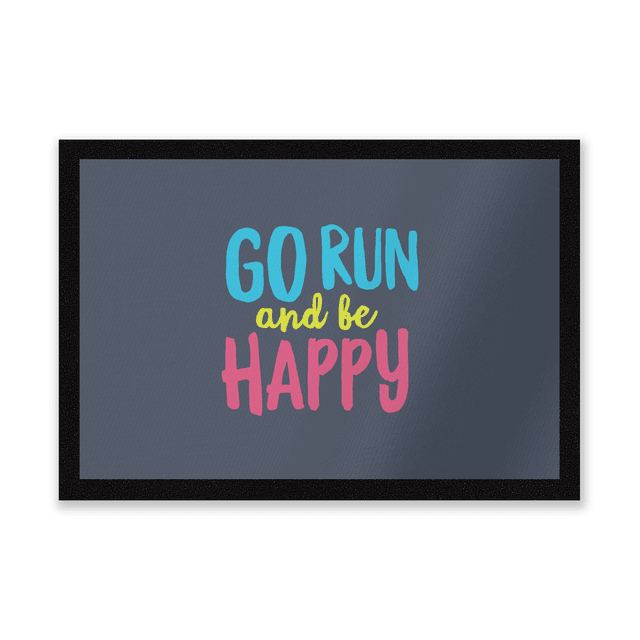 Go Run And Be Happy Entrance Mat on Productcaster.