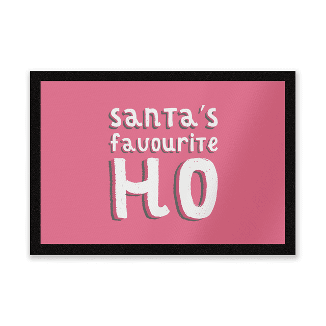 Santa's Favourite Ho Entrance Mat on Productcaster.