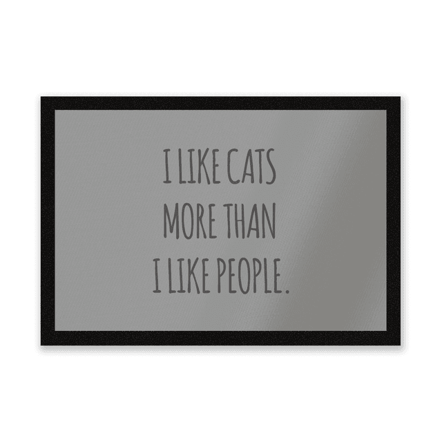 I Like Cats More Than People Entrance Mat on Productcaster.