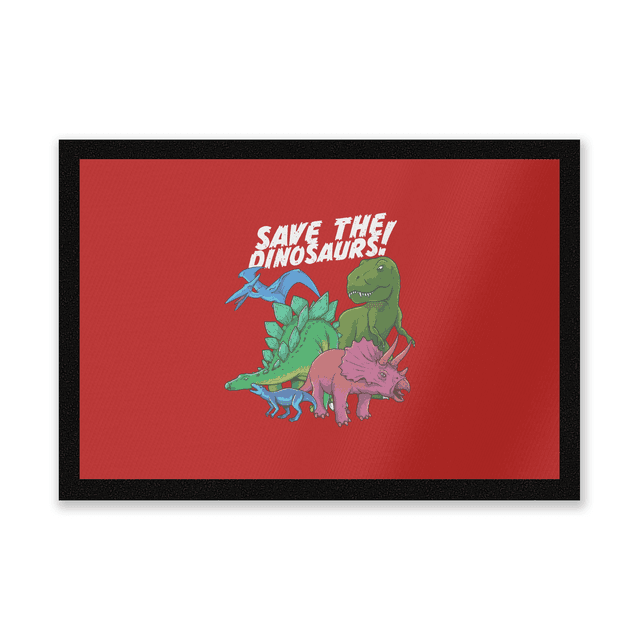 Save The Dinosaurs Entrance Mat on Productcaster.