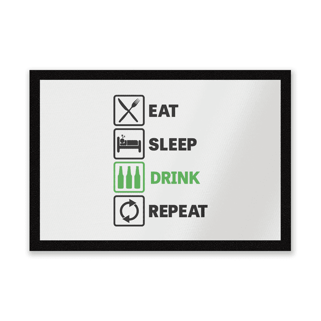 Eat Sleep Game Repeat Entrance Mat on Productcaster.