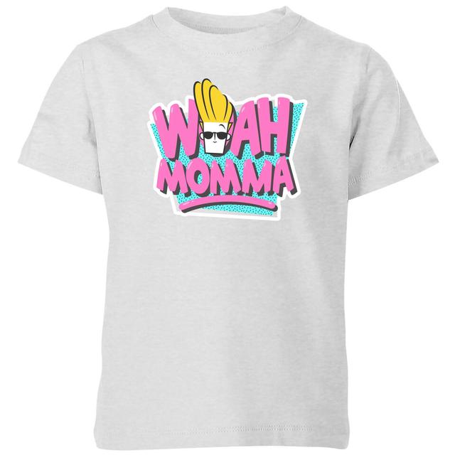 Cartoon Network Spin-Off Johnny Bravo Woah Momma 90's Kids' T-Shirt - Grey - 7-8 Years on Productcaster.