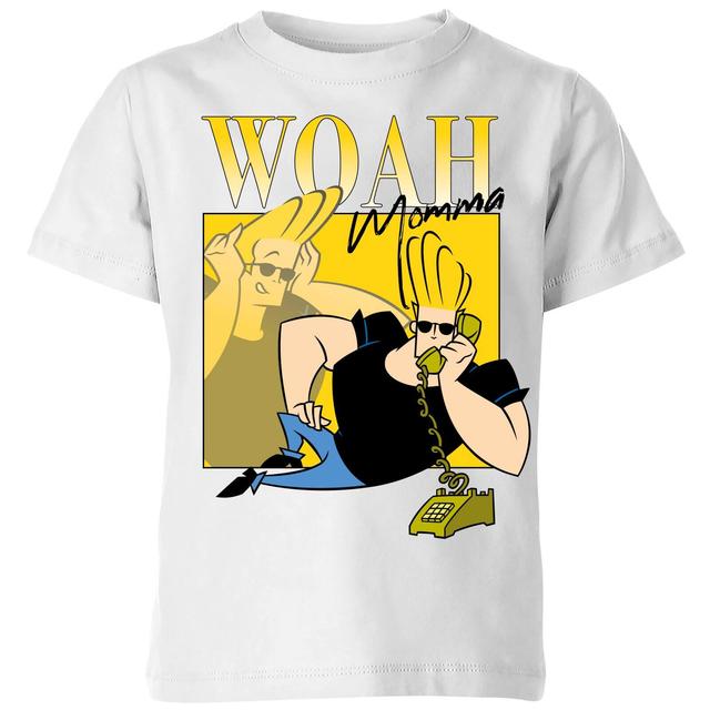 Cartoon Network Spin-Off Johnny Bravo 90s Photoshoot kinder t-shirt - Wit - 98/104 (3-4 jaar) - Wit on Productcaster.