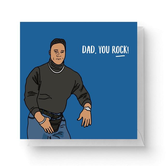 Dad, You Rock! Square Greetings Card (14.8cm x 14.8cm) on Productcaster.