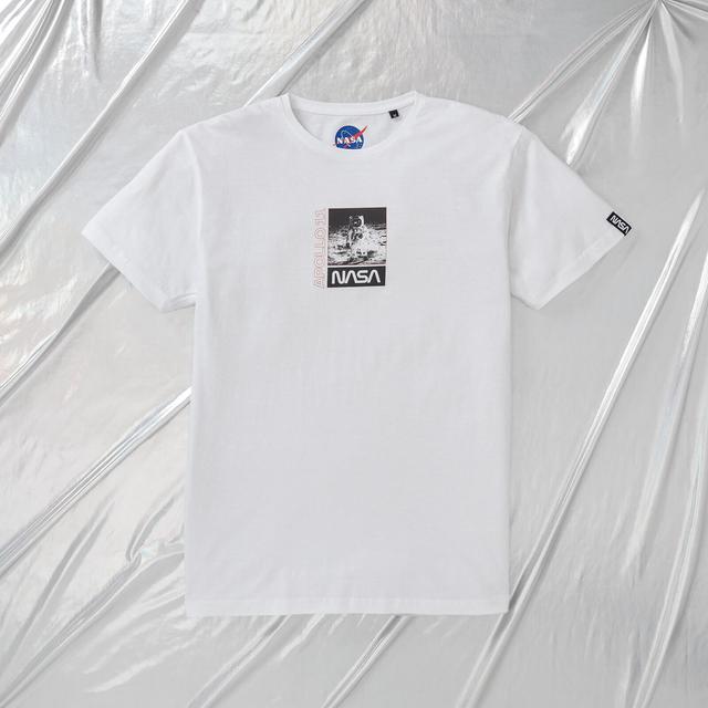 NASA Apollo 11 Moonwalk Unisex T-Shirt - Weiß - L on Productcaster.