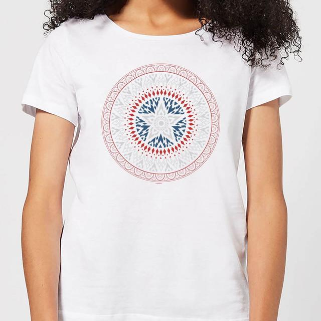 Marvel Captain America Oriental Shield Women's T-Shirt - White - XXL on Productcaster.